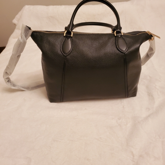 011 -MICHAEL Michael Kors Black Lenox Large Satchel, Shoulder, and Crossbody Bag - Picture 10 of 14